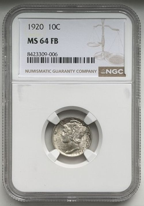 1920 Mercury Dime - NGC MS64 FB