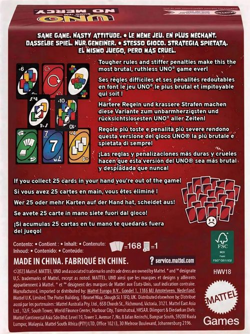 New Uno No Mercy Card Game  Fast-Paced Family Fun Action Cards, Travel-Friendly — image 2