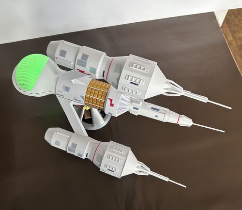 Blake’s 7 Liberator 20” 3D Printed Model w/ LED Engine Display Ship — image 9