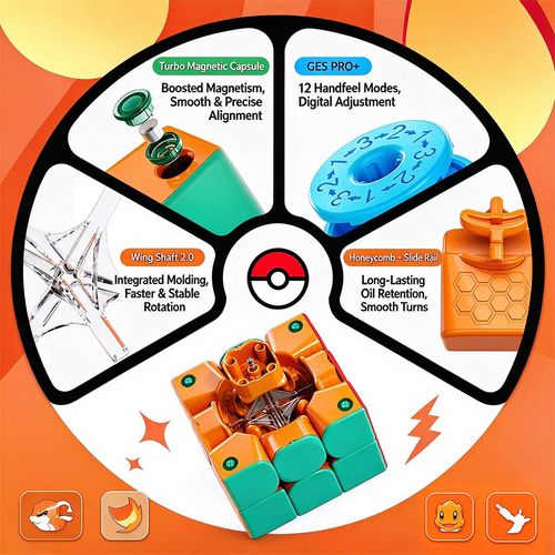 GAN356 Me Pokémon 3×3 Magnetic Speed Cube Charmander Limited Edition — image 5