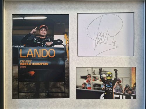 Lando Norris Signed Large Framed Formula 1 Presentation, F1, Mclaren *COA* — image 2