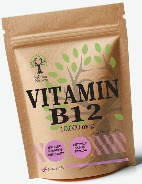 Vitamin B12 High Strength 10000mcg Capsules B12 Supplement Vit B12 Powder Vegan — image 1