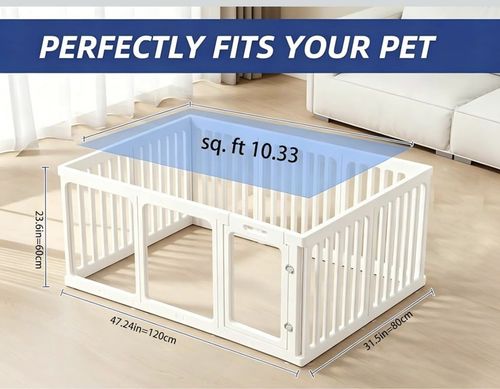 Clear Acrylic Dog Playpen Indoor Pet Pen Puppy Pen Dog Fence Safe — image 15