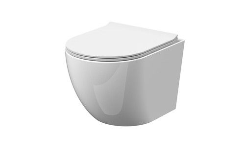 Wall Hung Toilet Pan Rimless Seat & GROHE 1.13m Concealed Cistern Frame WC