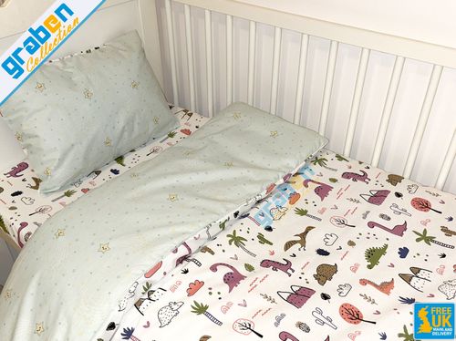 100% COTTON BEDDING SET FOR Toddler Bed Cot Bed Duvet Cover&Pillowcase 120x150cm — image 20