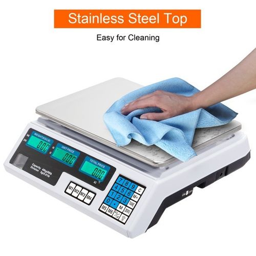 ACS-30 40kg/5g Digital Price Computing Scale for Vegetable UK Plug Silver/white — image 5