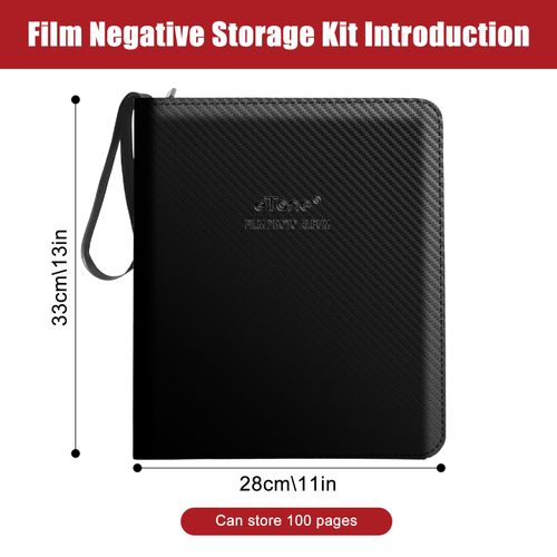 Film Ring Binder Storage Photo Zipper Album For 35mm 120 4x5 Negative Pages UK — image 2