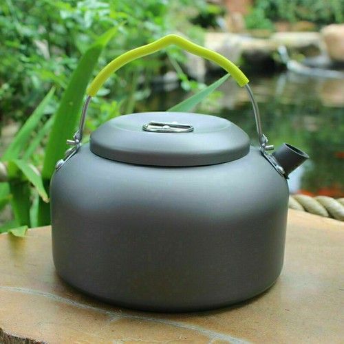 1.3L Portable Camping Water Kettle Travel Hiking Cookware Teapot Open Fire