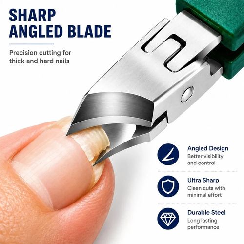 Heavy Duty Toe Nail Clippers For Thick Nails Professional Angled Cutter UK — image 2