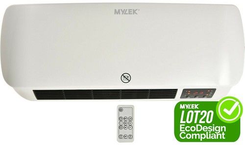 Mylek Over Door Heater Warm Air Fan Curtain Digital Wall Mounted Remote Control