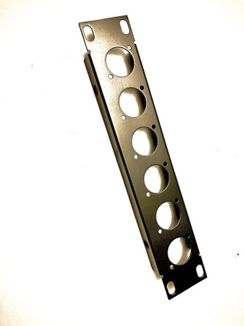 1U Half-Rack 9.5 inch 241mm Folded 6 XLR Rack Panel