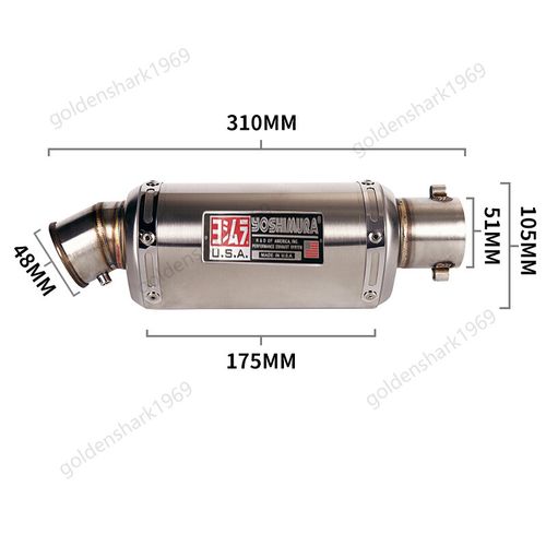 Slip-on 51mm 2" Universal Motorcycle Exhaust Tips Muffler Pipe Tail Escape Steel — image 6