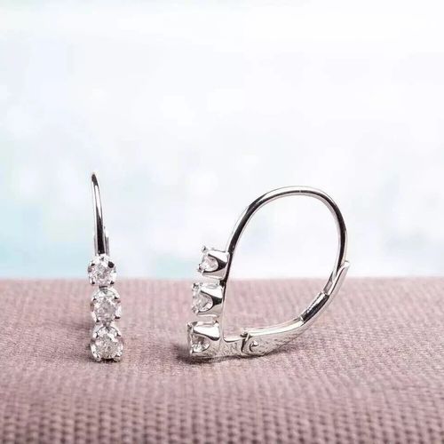 1Ct Round Cut Diamond Lab Created Drop & Dangle Earrings 14K White Gold Plated — image 3