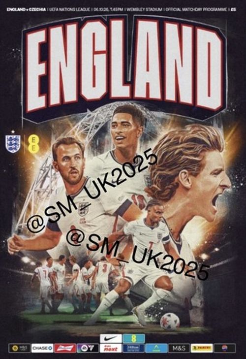 ENGLAND v Czechia UEFA Nations League 06 Oct 2026 Matchday Programme *IN STOCK*