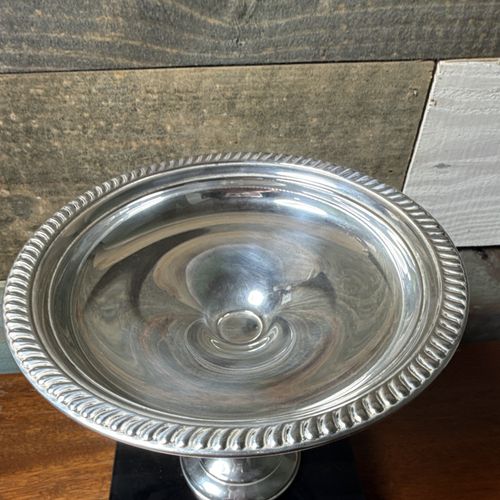 Sterling Silver .925 Pedestal Compote Candy Dish Rope Border Edge Rim Marked — image 8