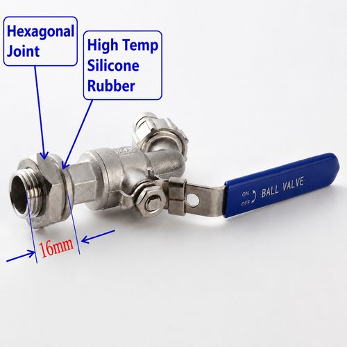 Stainless Steel Ball Valve 1/2 Inch Hose Barb Tap Faucet Water Valve — image 5