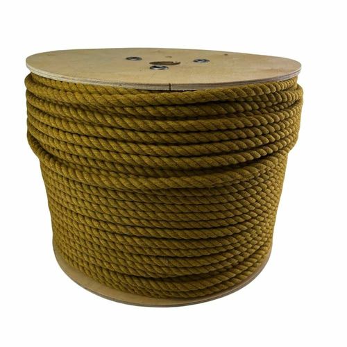 10mm Natural Gold Cotton Rope x 45m On A Reel, 3 Strand Cord, Coloured Cotton — image 3