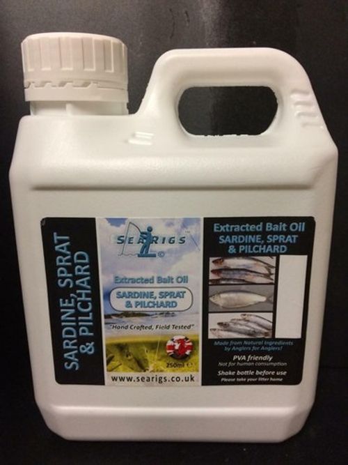 Sea Fishing 100% Pure Unrefined Fish Oil Bait Attractant + 8ltr Searigs Cool Bag