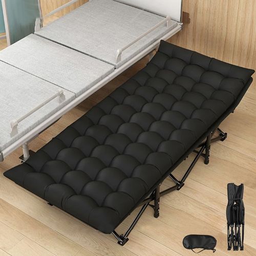 Camping Cot Heavy-Duty Portable Camping Bed  Folding Sleeping Bed with Mattress — image 3