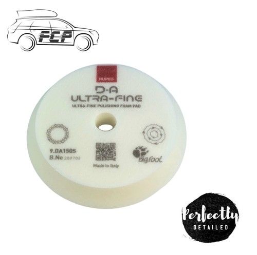 RUPES DA 130x150mm Bigfoot WHITE ULTRA FINE Compound Foam Polishing Pad 9.DA100S