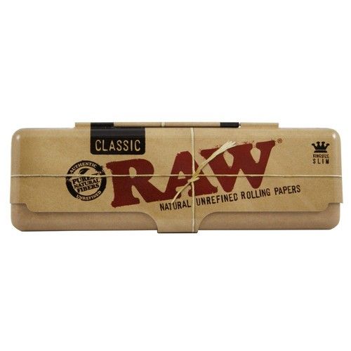 Raw Rolling Papers King Size Slim Tin Storage Case - Classic