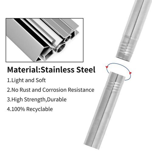 6ft Adjustable Flag Pole Stainless Heavy Duty Rotating Flag Anti Tangle Caravan — image 7