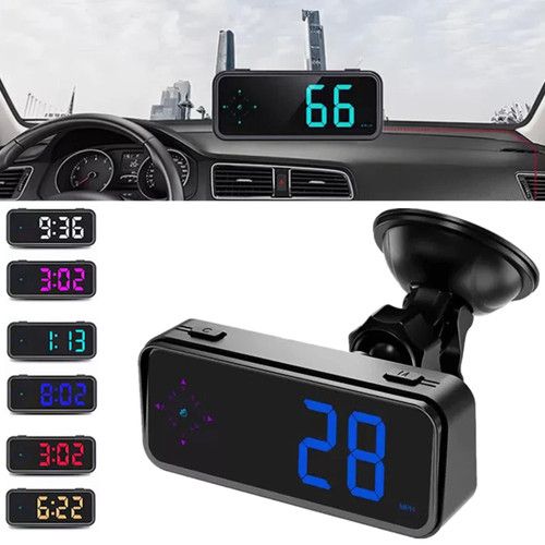 Mini LED Digital Speedometer GPS Car HUD Head Up Gauge Display MPH/KMH Universal