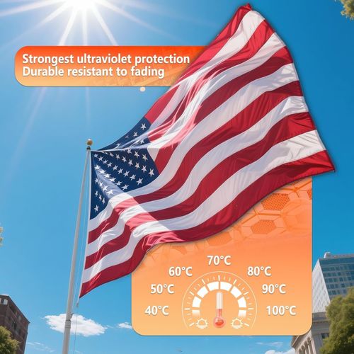 US American Flag 3x5 Embroidered Stars Reinforced Heavy-Duty United States Flag — image 7