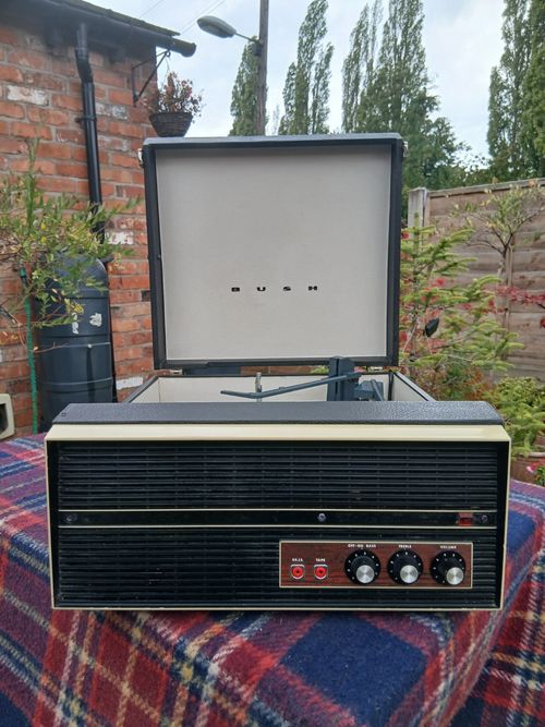 Bush RP50 Vintage Portable Record Player 4-speed BSR Autochange Deck Working — image 13