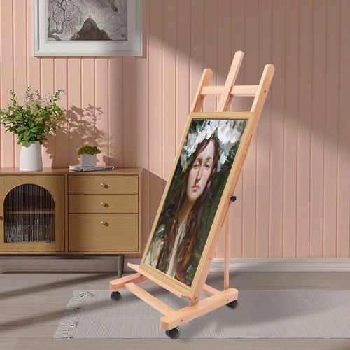 Large Studio Artist Easel Heavy-Duty H-Frame Beech Wood Painting Art Easel Sale — image 2