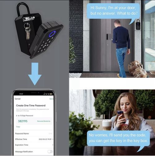 TUYA Smart Key Safe Lock Box Security Combination Bluetooth Outdoor Key Access — image 3