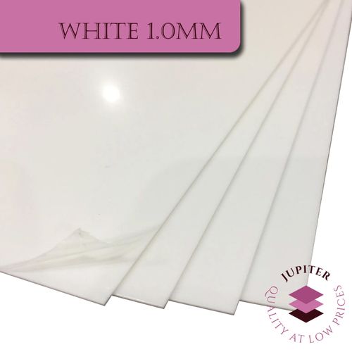 Styrene Sheets . Plasticard (HIPS) A4  Plastic Sheets White Gloss 0.5mm to 4mm. — image 1