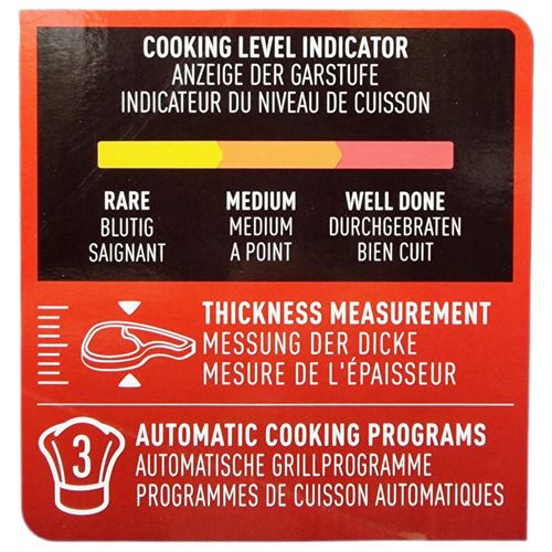 Tefal OptiGrill Intelligent Contact Grill 2000W Auto Sensor Thermometer — image 8
