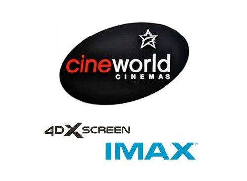 2x Cineworld Cinema 4DX 3D/4DX 2D/IMAX Tickets - Any Day & Location