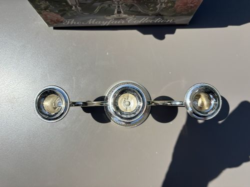 Vintage The Mayfair Collection Silver Plated 3-Arm Candelabra Candle Holder — image 7