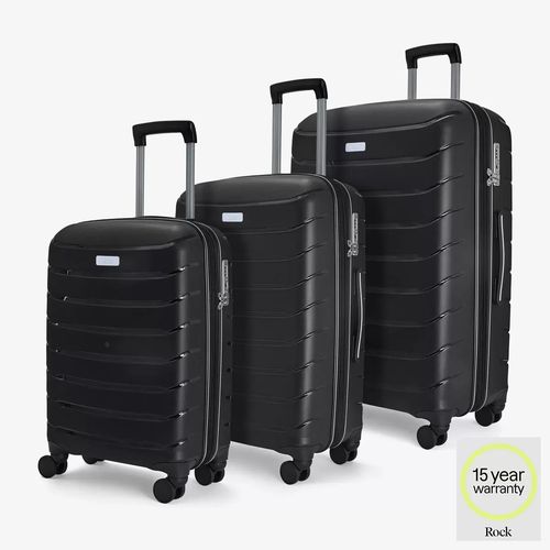 Rock Prime 3 Piece Hardside Luggage Set in Black — image 1