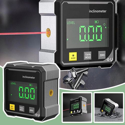360° Magnetic Digital Angle Gauge Finder With Laser Inclinometer Level Meter UK — image 11