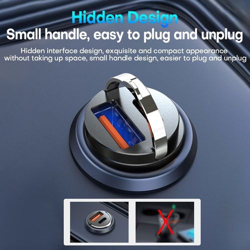 USB + TYPE-C Fast Car Charger Cigarette Dual Socket Adapter For i.Phone Samsung — image 13
