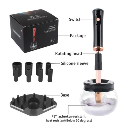 Cosmetic Auto Clean Quick Dry Electric Makeup Brush Cleaner Dryer Set Machine — image 7