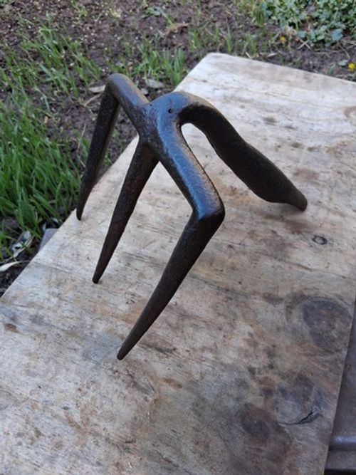 Vintage 3 Prong Socketed Garden Hoe Cultivating Tool,