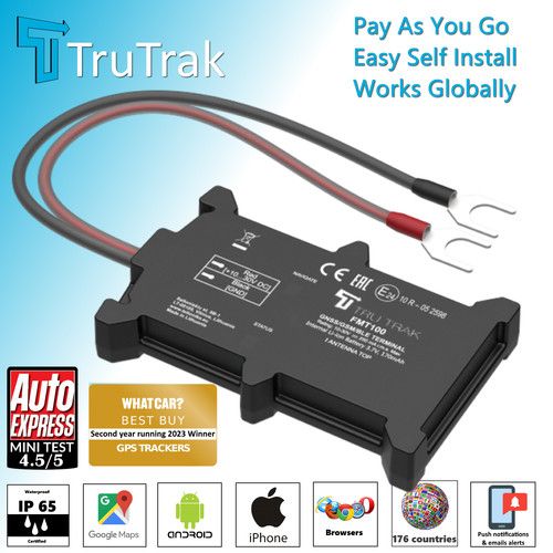 TruTrak GPS Tracker - Real Time Vehicle Van Motorbike Caravan Car Tracking PAYG
