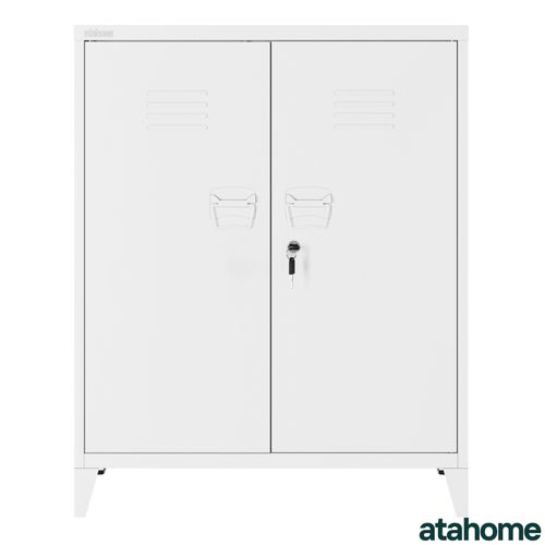 Atahome Metal Cabinet Storage Cupboard Lockable Steel Cabinet Adjustable Shelves — image 19