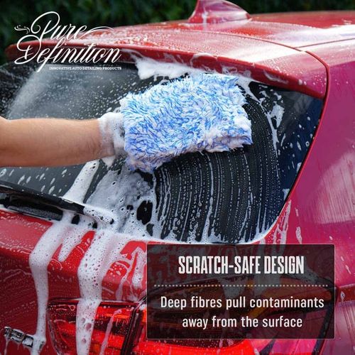 Microfibre Wash Mitt Soft Luxury Car Washing Detailing Cleaning Pure Definition — image 5