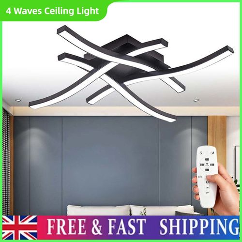 Dimmable LED Ceiling Light with Remote Control Curved Ceiling Lights Fixture LED — image 13
