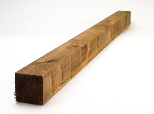 Timber Fence Posts 3x3 4x4 Treated Brown Timber Fencing Gate Post 75mm 100mm — image 3