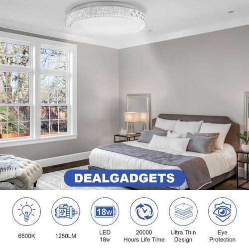 Round LED Ceiling Light Panel Down Lights Bathroom Kitchen Living Room Wall Lamp — image 6