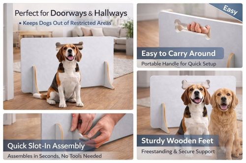 Freestanding Dog Stopper for Stairs & Doorways | No-Drill Pet Gate for Hallways — image 11