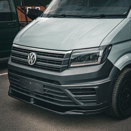 VW Crafter MK2 + MAN TGE (2017 – onwards) Front Splitter Gloss Black — image 2