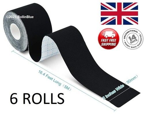 6 Rolls of Kinesiology Tape 5cm x 5m Sport tape Muscle Physio Injury KT tape