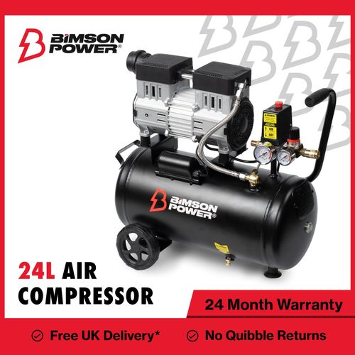 Bimson Power 24L Oil Free Air Compressor, Low Noise, 116 PSI, Portable, Light — image 1